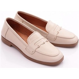 Resim Dgn 010 Kadin Küt Burun Şekilli Babet 010-2109-R0919 Krem 