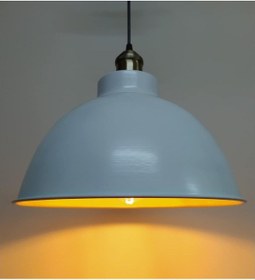 Resim Mylights Beyaz Içi Altın Metal Sarkıt Avize Rustik Tekli (427561488) 