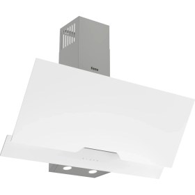 Resim Ferre D068 90 cm Çift Camlı Girintili Dokunmatik Beyaz Davlumbaz 