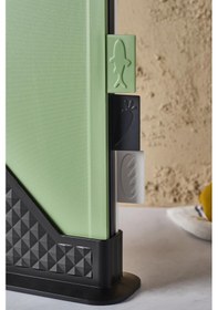 Resim Forest 4 Parça Standlı Kesme Tahtası Seti - Sebze, Et Ve Ekmek Farklı Renk Tasarım 