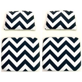 Resim Knsz minder seti 2 li zng&mğr&uslu aldo kumaş tel bar sandalyesi oturma ve sırt minderi set 