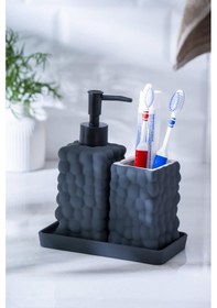 Resim Acar Vega Gri 3 Parça Banyo Seti 