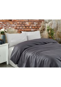 Resim Komfort Home Çift Kişilik Ranforce %100 Pamuk Pike / Antrasit 