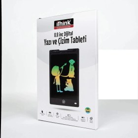 Resim Ithink 8.8 İnç Renkli Grafik Tablet Dt-80 Yazı ve Çizim Tableti Tek Pille 100.000 Ekran Kullanımı 