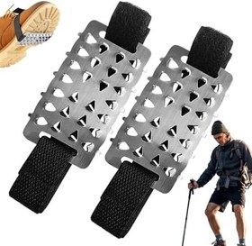 Resim Galoş Orta Taban Kramponlar, Kaymaz Kramponlar Buz Kramponları - Paslanmaz Çelik Tutucular Ayakkabı Spikes Sapları - Paslanmaz Çelik Orta Taban Ayakkabı Çivileri, Erkek, Kadın Ayakkabı Bot Kramponları 