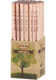 Resim Fatih 12210 Natural Köşeli Mercanlı Kurşun Kalem Hb - 72 Adet Siyah 