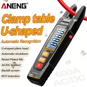Resim ANENG PN129 U-şekilli Akıllı Kelepçe Metre 4000 Sayım Multimetre AC/DC 600V Voltaj Akım Direnç NCV Algılama Test Araçları Pil yok 