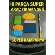 Resim 8 Parça Çok Fonksiyonlu Süper Mop Araç Yıkama Temizleme Seti Araç Yıkama Mopu 