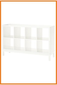 Resim Alony Home Kallax Ayaklı Açık Raf Ünitesi 147 X 94 Cm Beyaz 