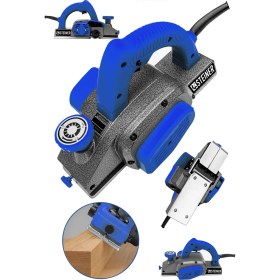 Resim Steiner Germany Technology 3400 Watt Metal Şanzıman Çift Bıçaklı Planya Rende Makinesi Mavi 