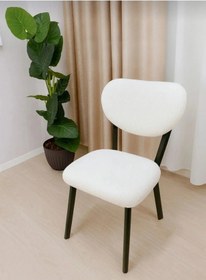 Resim Bohem Yeni Model Jakarlı Sandalyesi Kılıfı, Sandalye Örtüsü 1 Adet Krem 