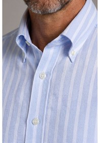 Resim Bisse Açık Mavi Regular Fit Pamuk Cepsiz Uzun Yaka Gömlek Gmczg261070 33 
