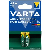 Resim Varta Ni-mh 1.2 Volt - 1000 Mah Hr03 Aaa Şarjli 2li Ince Kalem Pil 