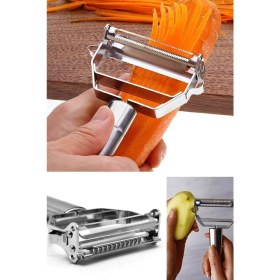 Resim Turbo Paslanmaz Kaliteli Tamamı Çelik Jülyen Soyacak Patates Sebze Meyve Şekillendirir 