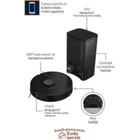 Resim Grundig Vcr7330 Otomatik Toz Boşaltma Sistemli Robot Süpürge. 