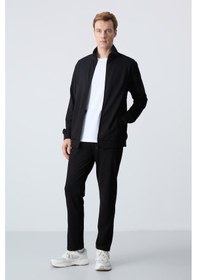 Resim Tommy Life Siyah Pamuklu Kalın Yumuşak Dokulu Comfort Fit Basic Erkek Eşofman Takım - 85260 Siyah 