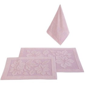 Resim Derya Banyo Paspas Takımı- 3Lü Pembe 