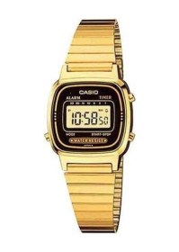 Resim Casio La670wga-1df Quartz Çelik Altın Rengi 25 Mm Kadın Kol Saati Gri 