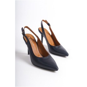 Resim Mubiano Hakiki Deri Collection Kadın Topuklu Stiletto & Ayakkabı Lacivert -mcalm433-lcv Lacivert 