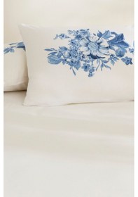 Resim Karaca Home Melanie %100 Pamuk 2'li Yastık Kılıfı Mavi Mavi 