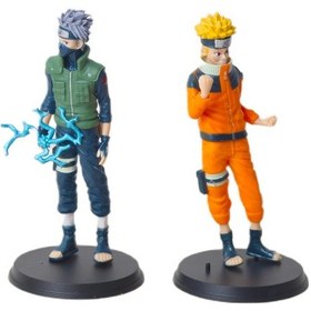 Resim Naruto: Shippuden Naruto Uzumaki Kakashi Hatake Anime Manga Karakter Figür Seti 2 Kahraman Bir Arada Naruto - Bandai 