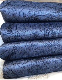 Resim Favoriteks Koltuk Çekyat Örtüsü Indigo Damar Desenli Kaymaz Taban Süngerli Üst Kumaş Kadife 