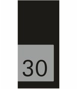 Resim YENİ HEDİYELİK DÜNYAM Daire Kapı Numarası Siyah - Aynalı Silver No:30 