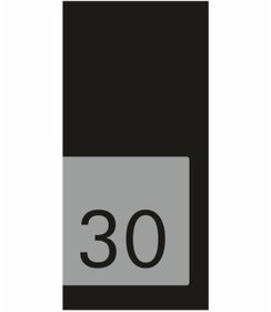 Resim YENİ HEDİYELİK DÜNYAM Daire Kapı Numarası Siyah - Aynalı Silver No:30 