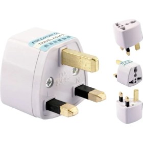 Resim Derwell Ingiltere, Hong Kong, Irlanda, Kıbrıs Seyahat Fişi Adaptörü Tip G Plug Adapter Üniversal 3 Pinli 