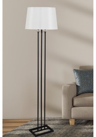 Resim Lona Siyah Taşlı Lambader Krem Konik Şapka Oturma Odası Salon Lambader Çok Renkli 