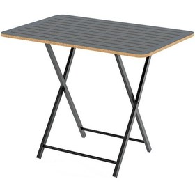 Resim Katlanır 4 Kişilik Bahçe Masası Bistro Masa 55x90 Füme 1426 