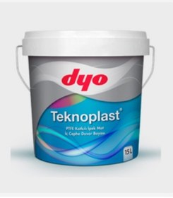 Resim Dyo 15lt Teknoplast Ptfe Katkılı Tam Silinebilir İç Cephe Duvar Boyası Beyaz 15 L 