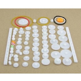 Resim Genel Markalar 75 Parça Plastik Dişli Seti Rc Çark Arduino Oyuncak Robot Araba Gear Dıy Kremayer 