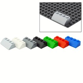 Resim DIY Eğimli Yapı Blokları 50 Adet 45° Eğik Kalın Figürler Tuğla Boyutu, 3037 Eğitim Yaratıcı Oyuncak ile Uyumlu 