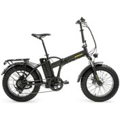 Resim Bisan E-foldıng F2 Elektrikli Katlanır Bisikleti 43cm Md 20 Jant 7 Vites Mat Siyah Sarı Çok Renkli 