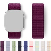 Resim MIOHHR 1pc Naylon Döngü Bant Apple Watch için, Gündelik Stil ile Deployant Klap, Spor Kemer iWatch Serisi 1-10/SE/Ultra ile Uyumlu, Bağımsızlık Günü/Noel/Futbol Tatil Hediyesi 