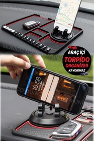 Resim Munico GPS navigasyon sırasında dikey ve yatay görüş açılarını ayarlayabilir 180 derece dönüşlü Kaymaz Mat 