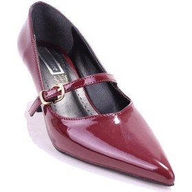 Resim Dagoster Dza07-389100 Bordo Rugan Stiletto Topuklu Kadın Ayakkabı Bordo 