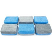 Resim Dashanshop 6lı Mikrofiber Oto Detaylandırma Süngeri Çift Taraflı Dayanıklı Araç Temizlik Pedi 