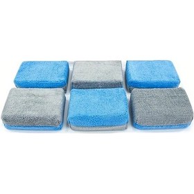 Resim Dashanshop 6lı Mikrofiber Oto Detaylandırma Süngeri Çift Taraflı Dayanıklı Araç Temizlik Pedi 