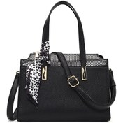 Resim Women's Black Long Strapped Patterned Shoulder Bag Derimod