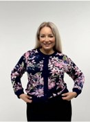 Resim Wikimaxi Büyük Beden Düğmeli İnce Kazak 265011074 Mavi 