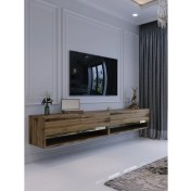 Resim Myniture Home & Living Duvara Monte Tv Sehpası Çırağan Gold G6301-3 