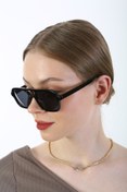 Resim ModaLand Luce Yeni Sezon Unisex Siyah Güneş Gözlüğü 