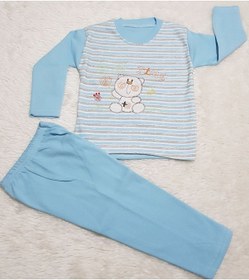 Resim Candysbebe Mavi Bebek Pijama Takım Mavi 