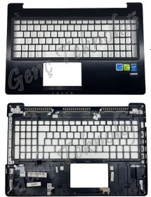Resim Asus Uyumlu N550JK, N550JV, N550JX Üst Kasa Klavye Kasası - Siyah - Klavyesiz- 