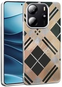Resim Zipax Xiaomi Redmi İle Uyumlu Note 14 4G Kılıf Desenli Şık Tasarım Zr Mep Kahverengi 