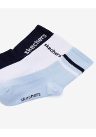 Resim Skechers 3'lü Paket Funny Script Uzun Çorap Büyük Erkek Çocuk Lacivert-mavi-beyaz Sk2520126-3474 