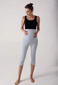 Resim Ayarlanabilir Yüksek Bel Esnek Toparlayıcı Diz Altı Kapri Hamile Tayt T08 - Antrasit / XS 