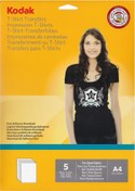 Resim Kodak 20X30 A4 -5 Adet Koyu Zeminler için T-Shırt Transfer Kağıdı 